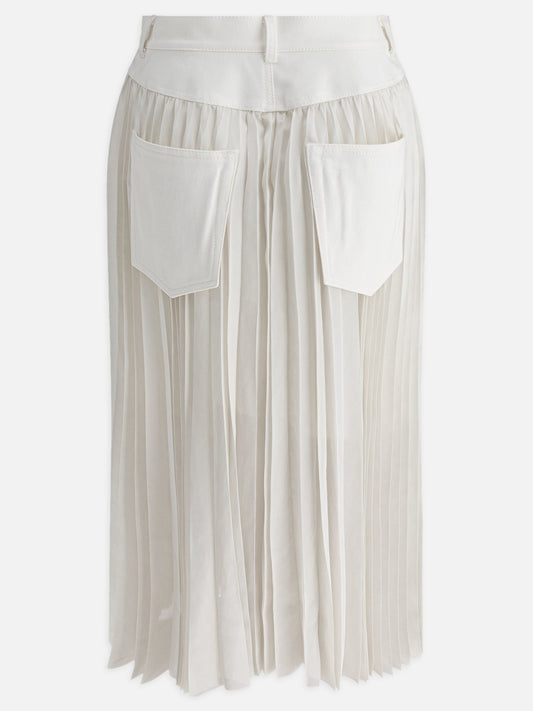 Sacai Gonna plissettata 10738113_1 White 2