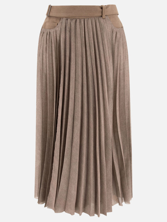 Sacai Gonna plissettata 12671031_1 Beige 1