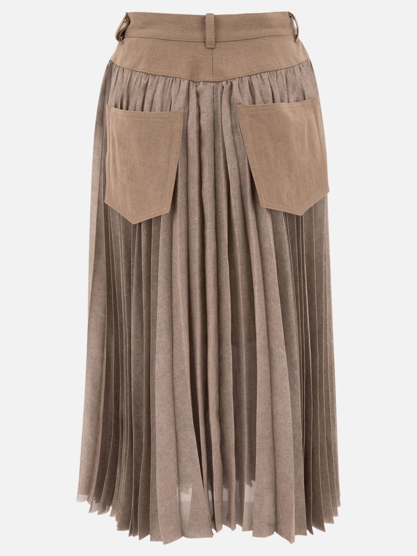 Sacai Gonna plissettata 12671031_1 Beige thumbnail_2