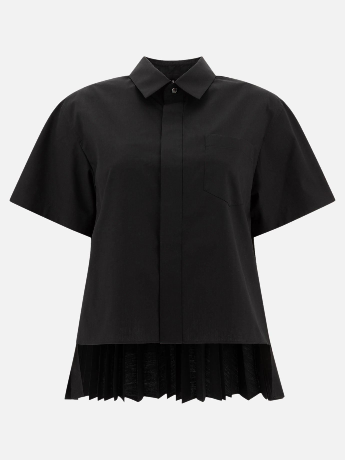 Sacai Camicia in popeline di cotone 10435174_1 Black thumbnail_1