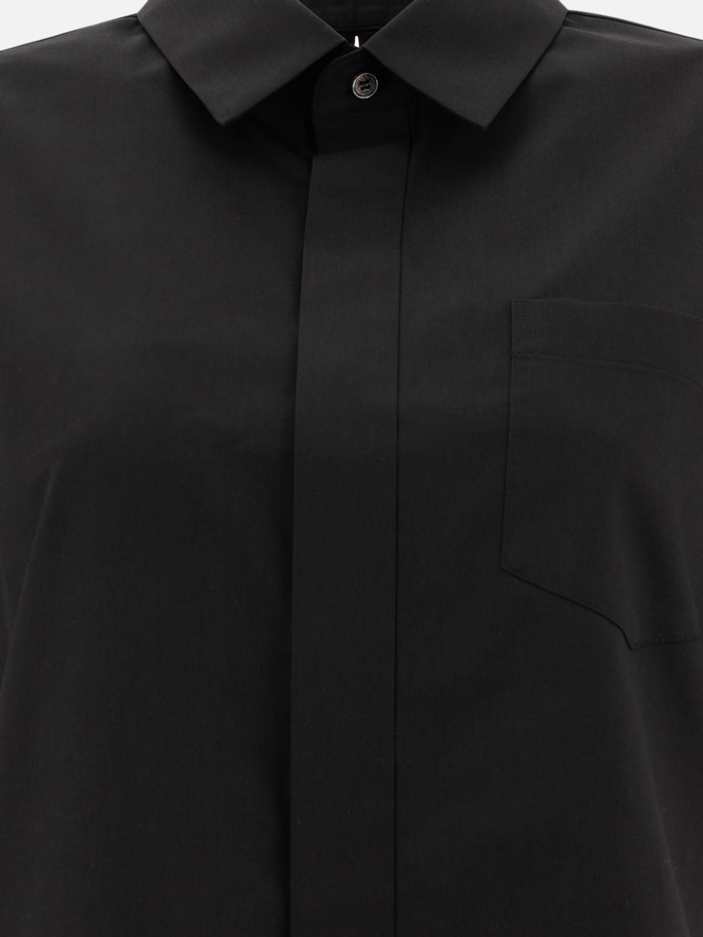 Sacai Camicia in popeline di cotone 10435174_1 Black thumbnail_3