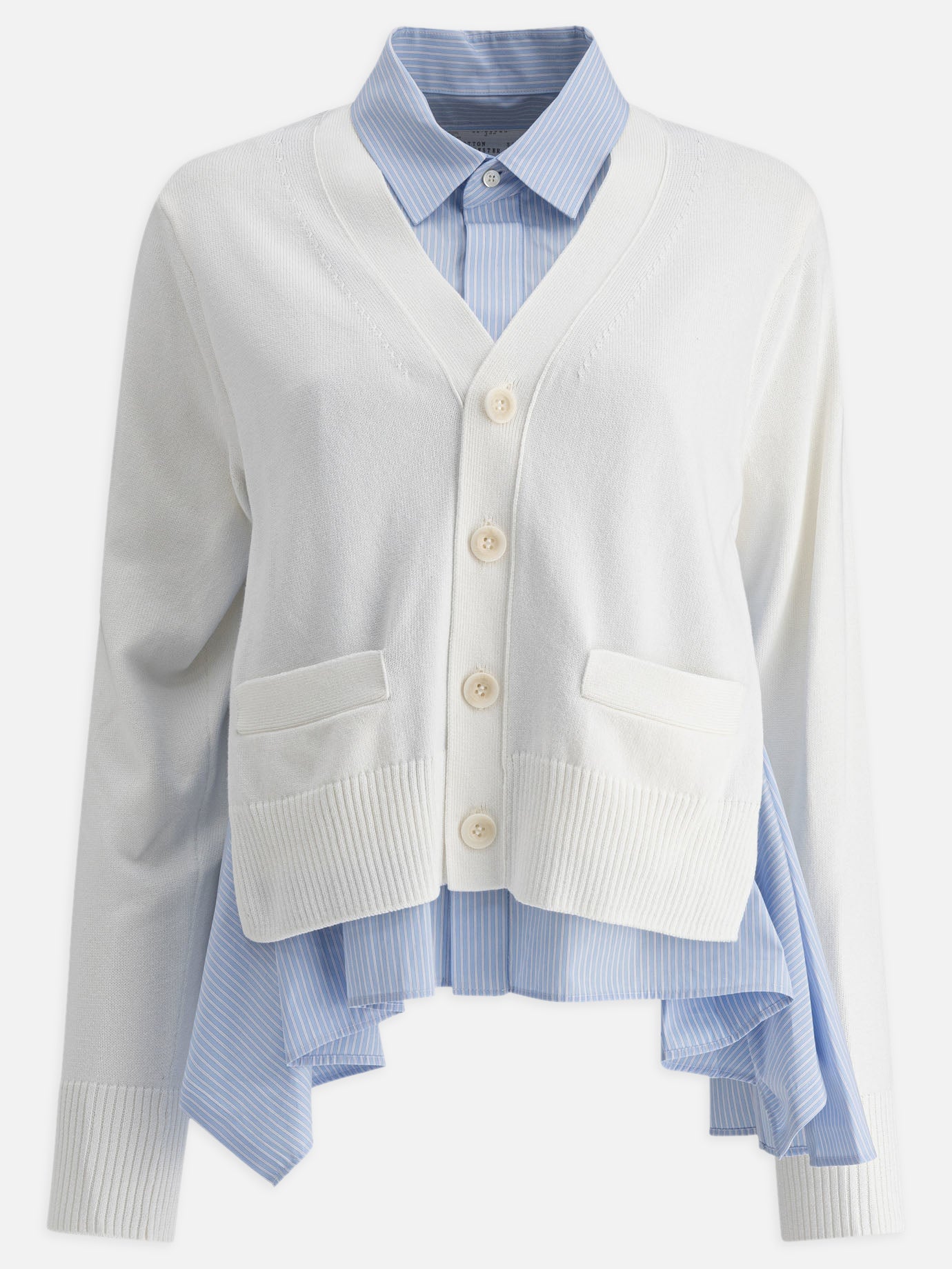 Sacai Cardigan a camicia 15570404_1 White thumbnail_1