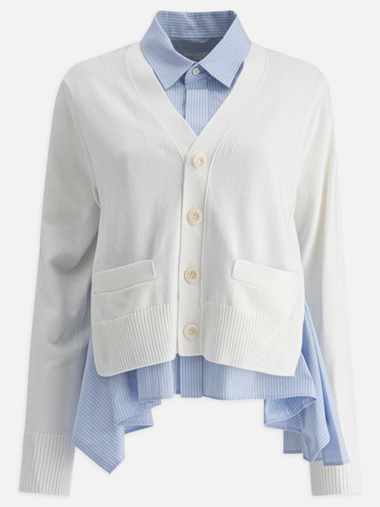Sacai Cardigan a camicia 15570404_1 White 1