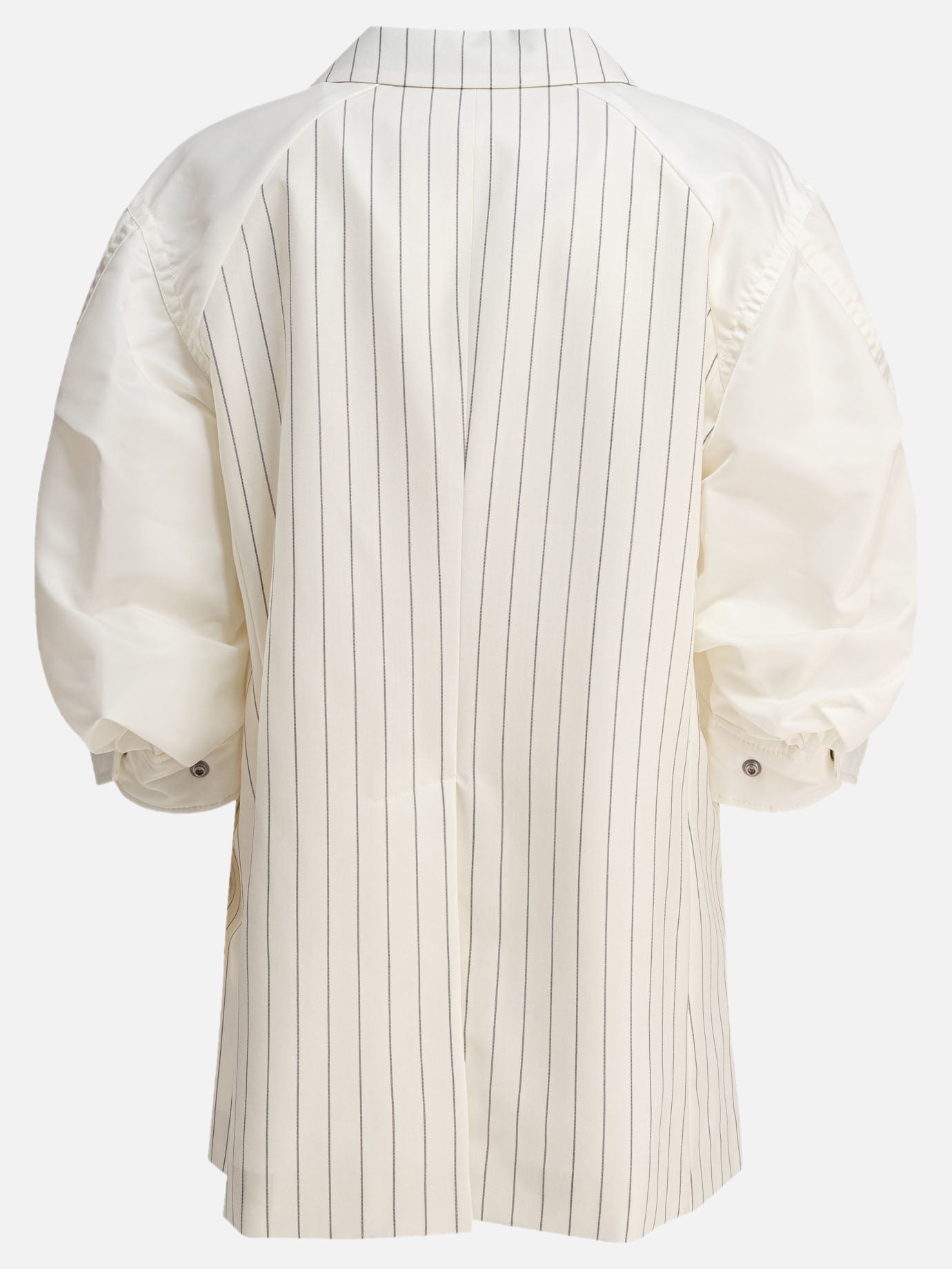 Sacai Balzer double-breasted wool and silk White - Women Sacai Balzer double-breasted wool and silk White - Women