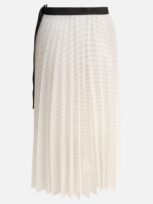 Sacai Gonna plissettata 18048640_2 White 2