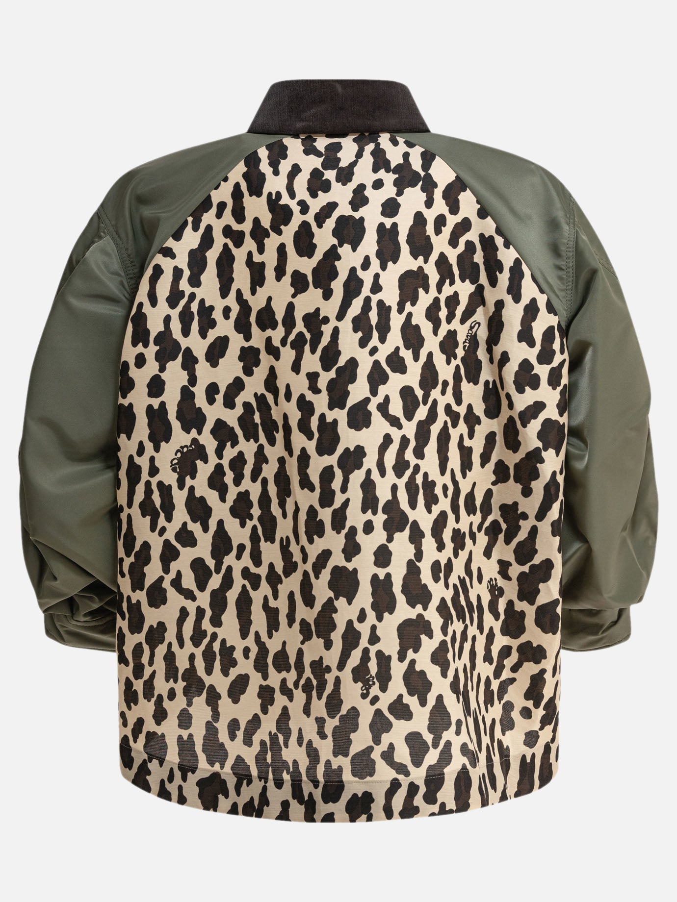 Sacai Leopard jacket Brown