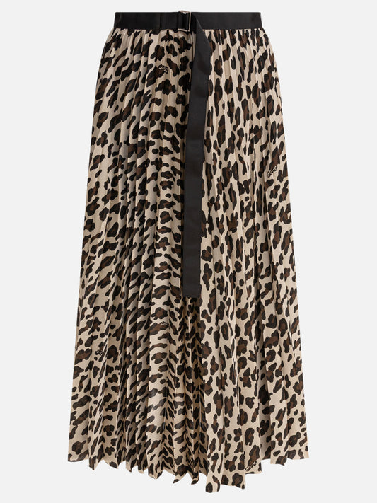 Sacai Gonna leopardata 14897916_1 Beige 1