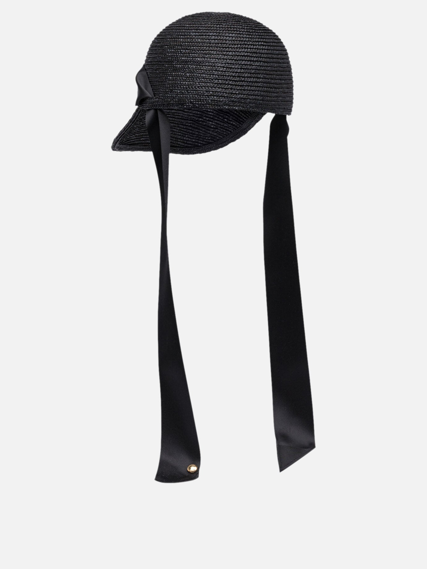 Baseball caps 100% straw  Black - Sacai Women | PDP | VIETTI Online Store | Zoom-Modal_3
