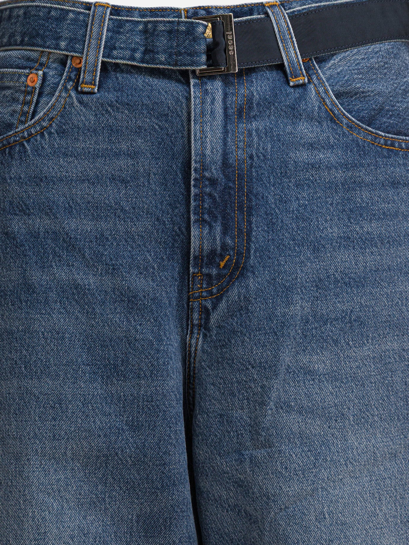Jeans a gamba larga Denim  Blu - Sacai Uomo | PDP | VIETTI Online Store | thumbnail_3