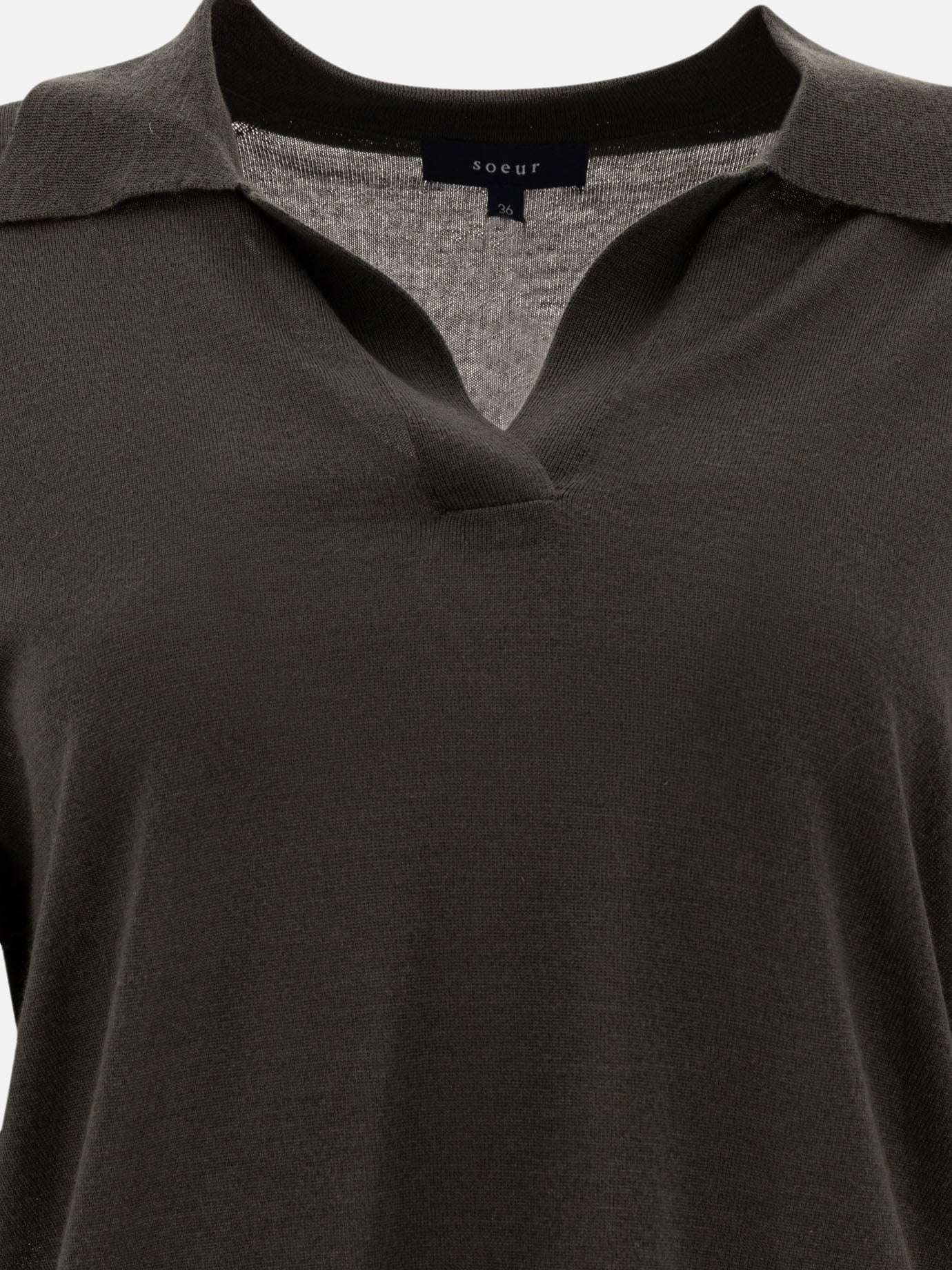 Polo senza bottoni Solid colour  Grigio - Soeur Donna | PDP | VIETTI Online Store | thumbnail_3