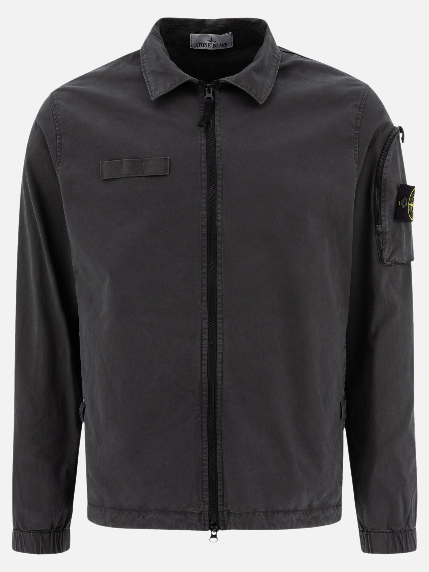 Stone Island Overshirt in cotone biologico effetto &quot;Old&quot; 19421923_M Grey thumbnail_1