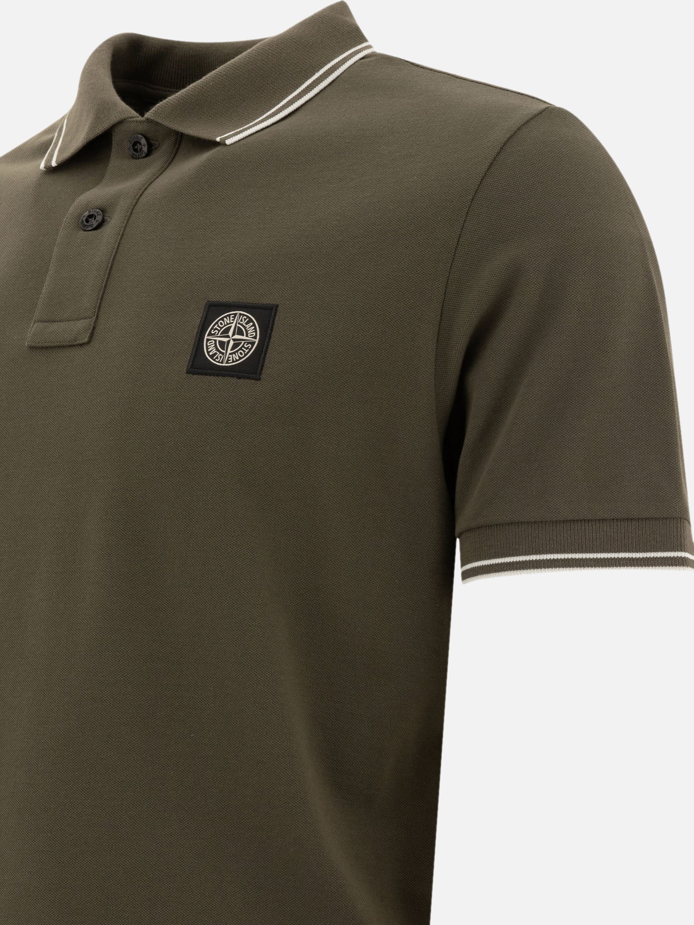 Polo con bottoni Logo  Verde - Stone Island Uomo | PDP | VIETTI Online Store | Zoom-Modal_4
