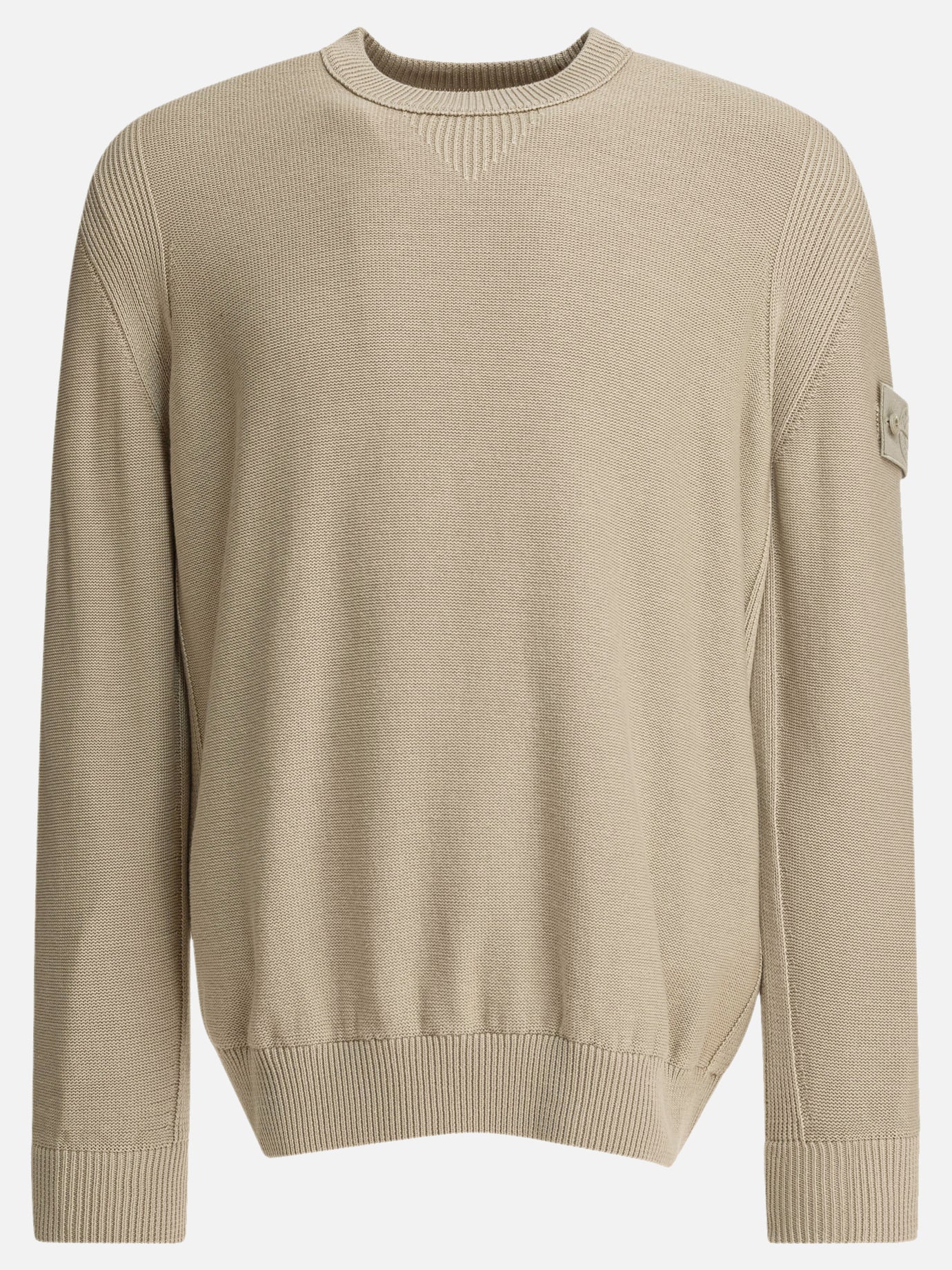 Crewneck sweaters Logo  Beige - Stone Island Men | PDP | VIETTI Online Store | thumbnail