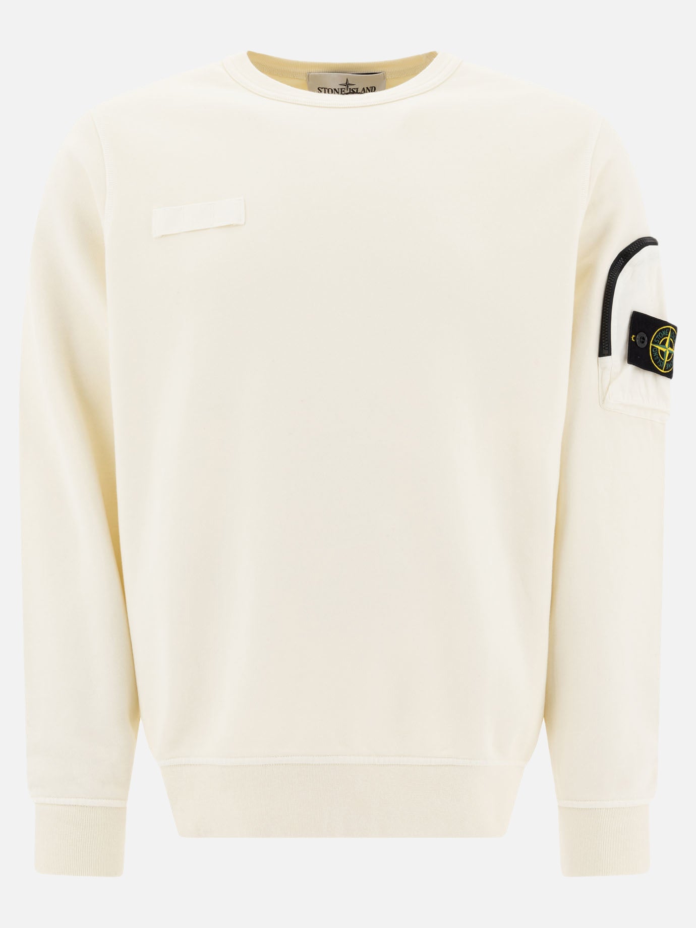 Felpe girocollo Logo  Bianco - Stone Island Uomo | PDP | VIETTI Online Store | thumbnail