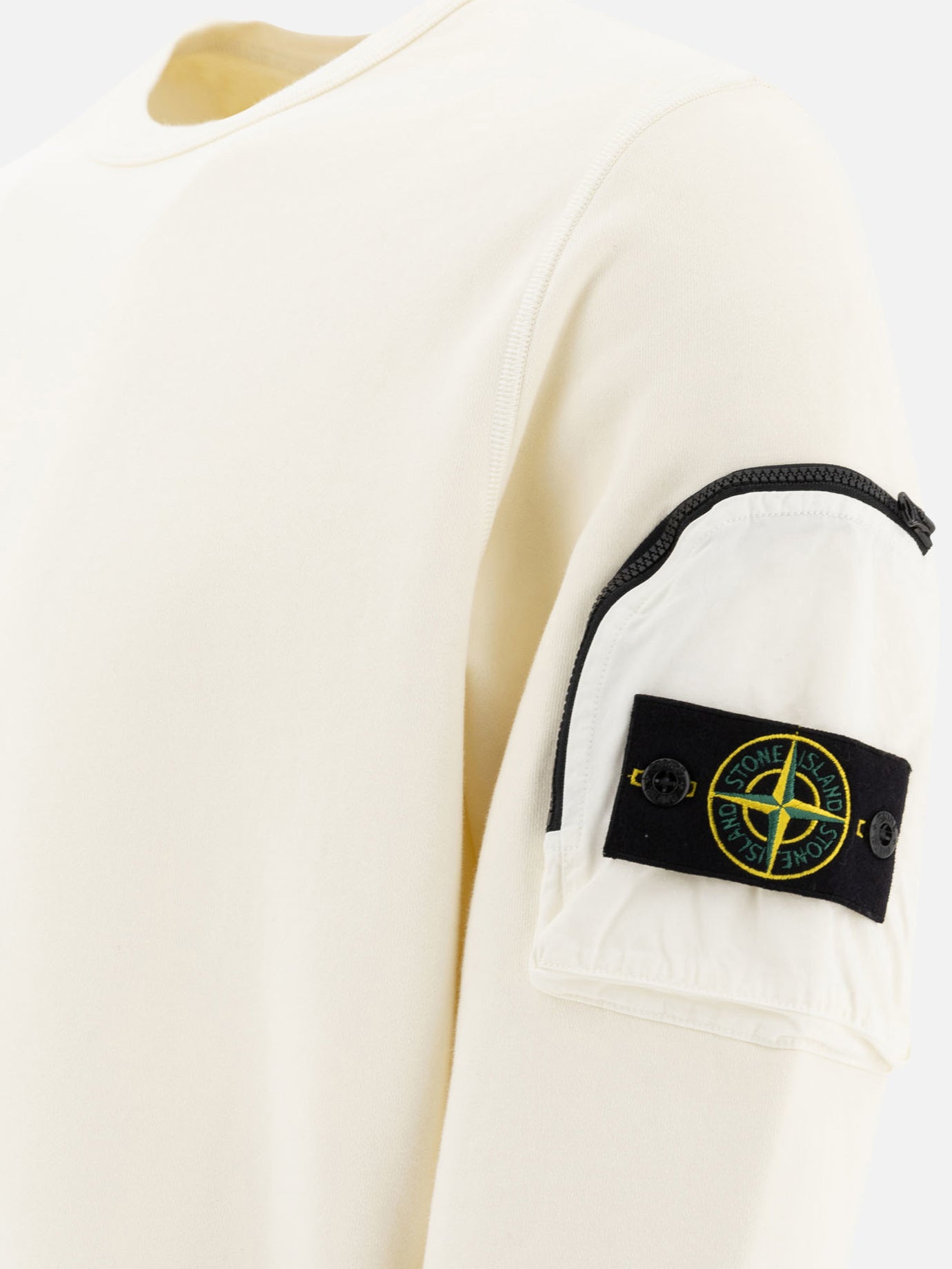 Felpe girocollo Logo  Bianco - Stone Island Uomo | PDP | VIETTI Online Store | thumbnail_4