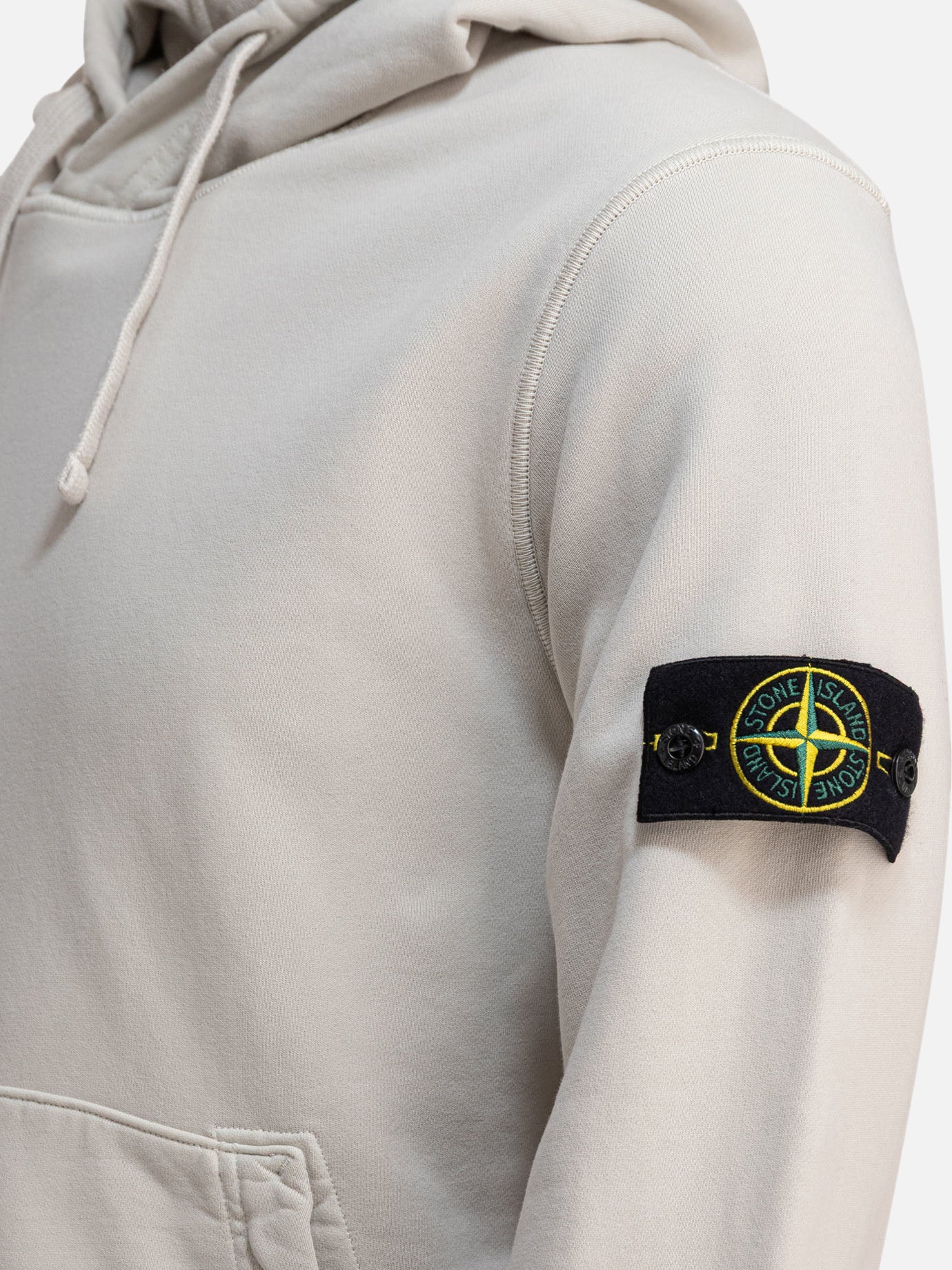 Stone Island Organic cotton fleece hoodie Beige