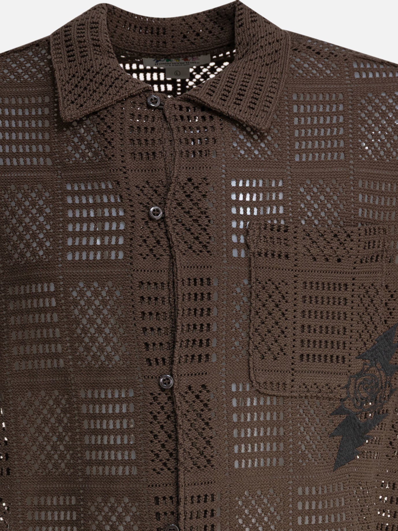 Thisisneverthat® "GD Lightning Mesh" Shirt Brown