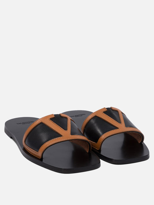 Flat sandals 100% leather - 100% leather  Black - Valentino Garavani Women | PLP | VIETTI Online Store | 2
