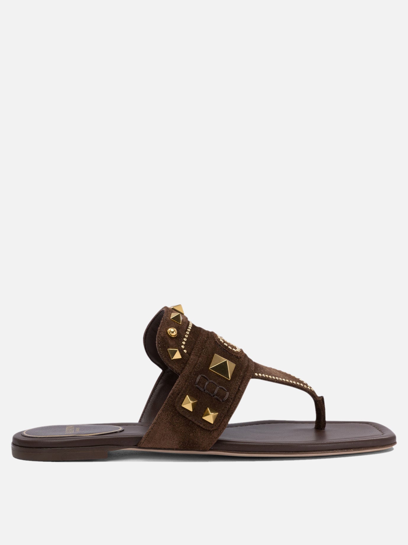 Sandali bassi 100% leather - 100% leather  Marrone - Valentino Garavani Donna | PDP | VIETTI Online Store | Zoom-Modal
