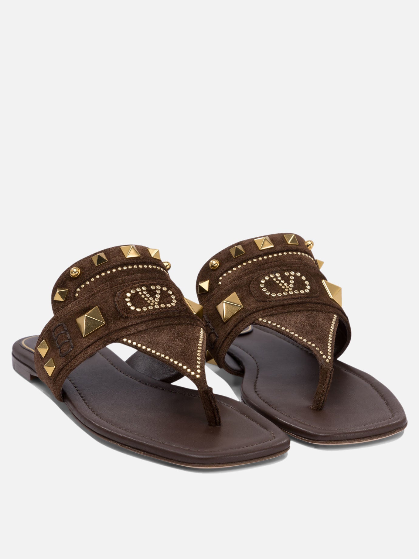 Sandali bassi 100% leather - 100% leather  Marrone - Valentino Garavani Donna | PDP | VIETTI Online Store | thumbnail_2