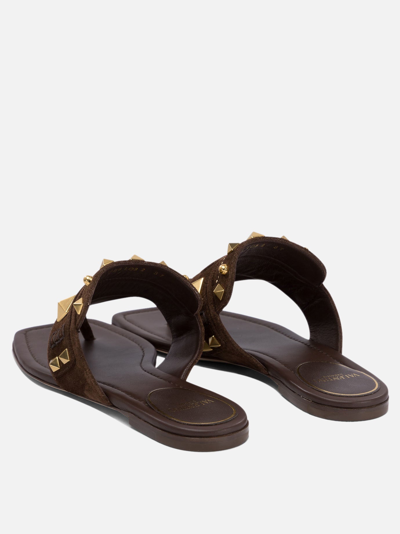 Sandali bassi 100% leather - 100% leather  Marrone - Valentino Garavani Donna | PDP | VIETTI Online Store | thumbnail_4