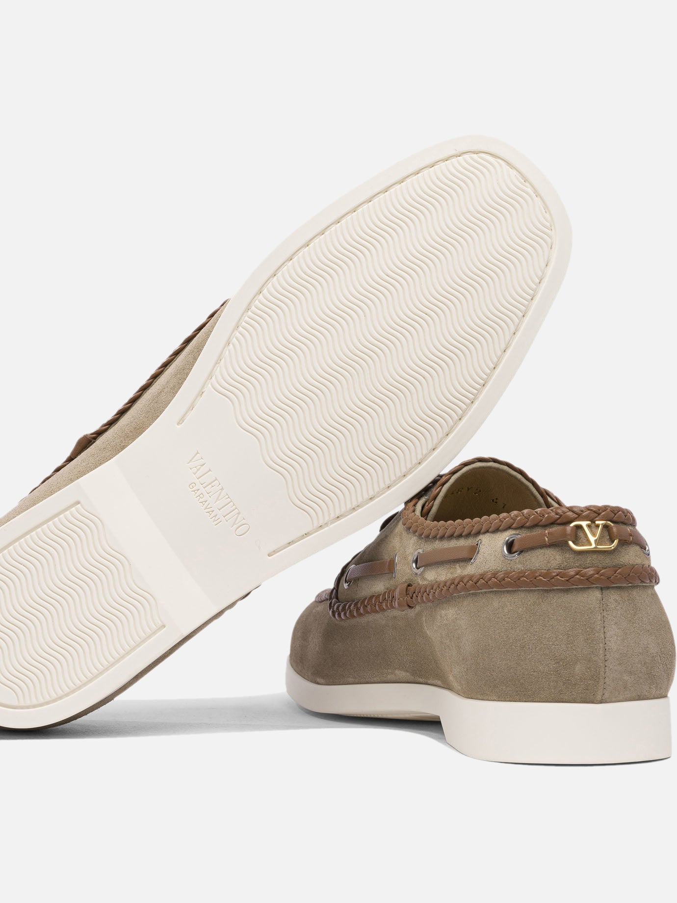 Valentino Garavani Scarpe da barca &quot;Palm Avenue&quot; 17115722_40 Brown thumbnail_5