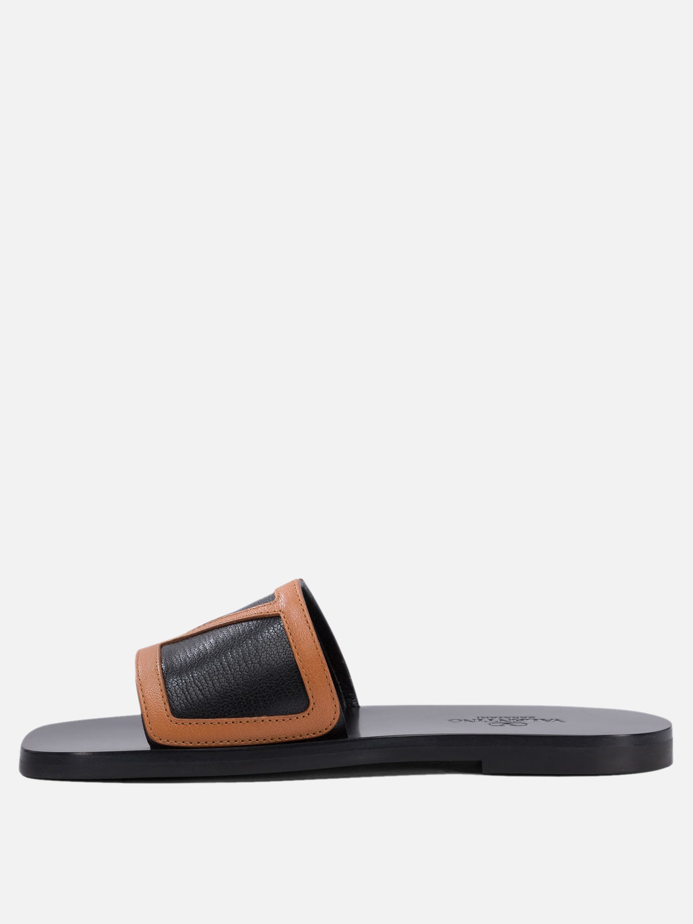 Flat sandals 100% leather - 100% leather  Black - Valentino Garavani Women | PDP | VIETTI Online Store | thumbnail_3