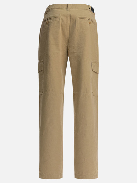 Vince Pantaloni cargo in cotone e lino 10002409_31 Beige 2