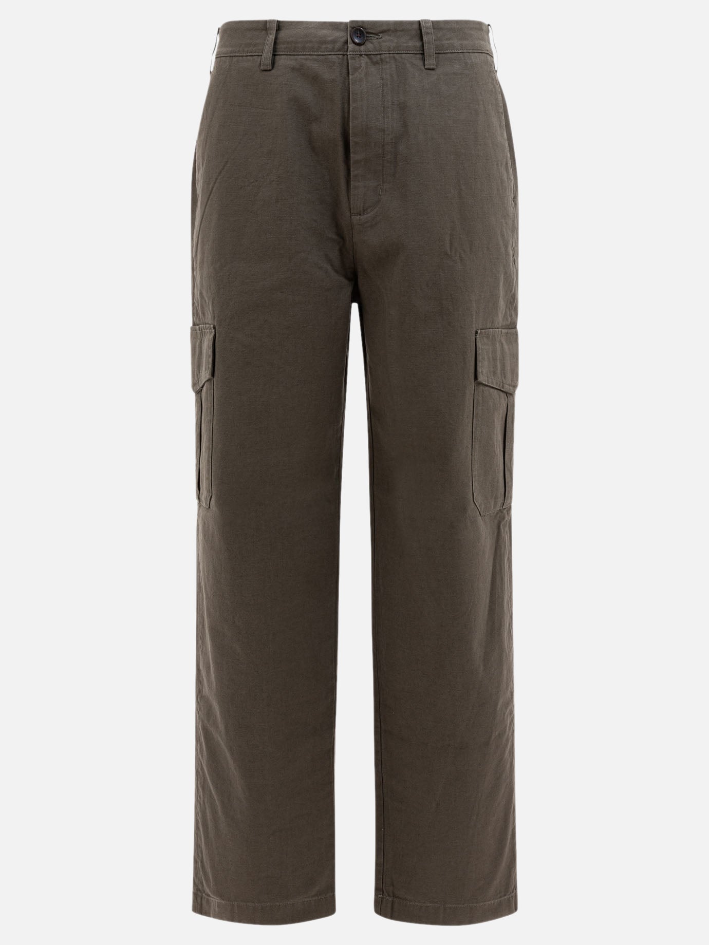 Vince Pantaloni cargo in cotone e lino 14186239_29 Green thumbnail_1