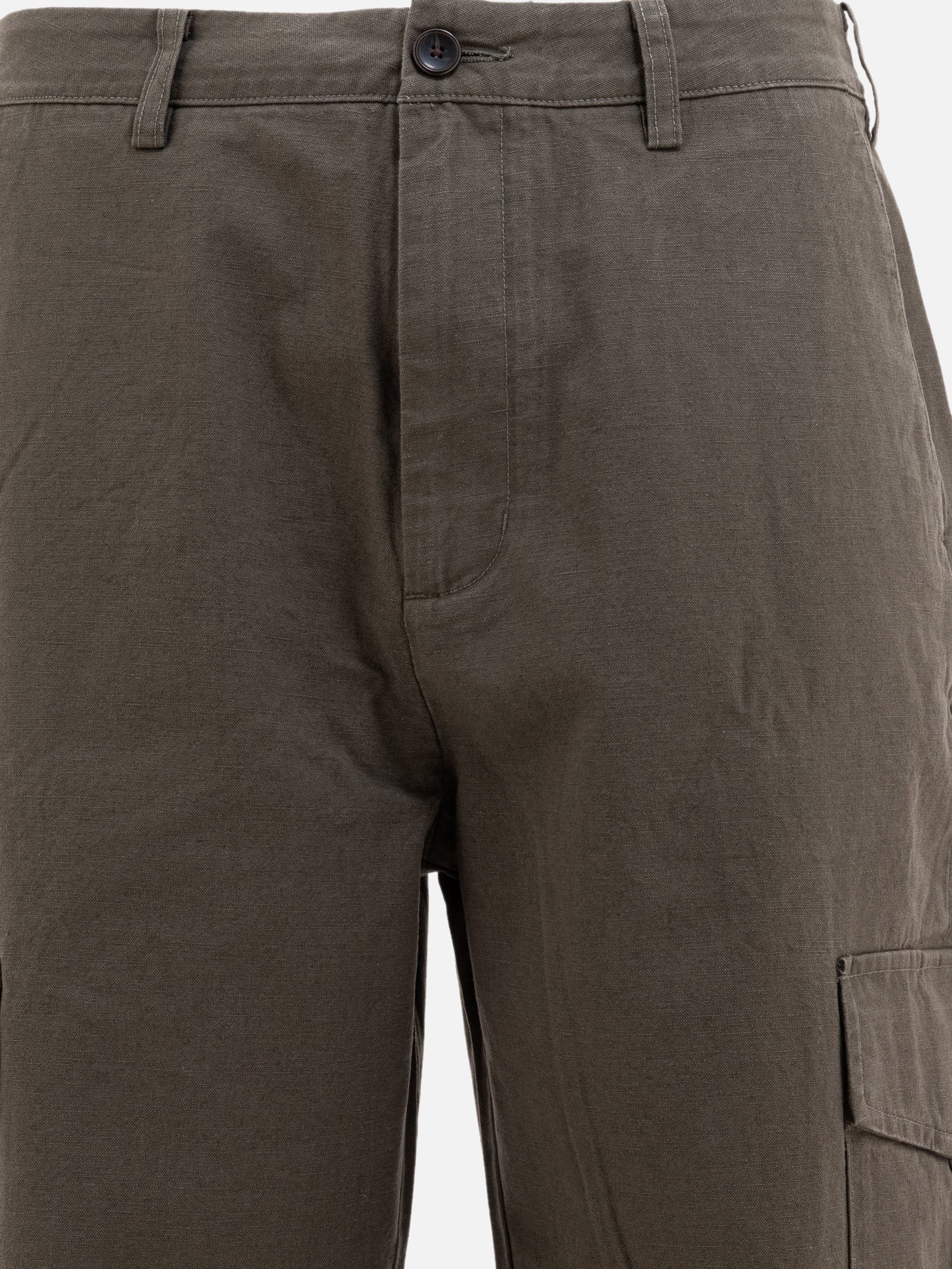 Vince Pantaloni cargo in cotone e lino 14186239_29 Green thumbnail_3