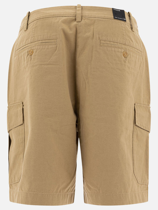 Vince Short cargo in cotone e lino 17584873_31 Beige 2