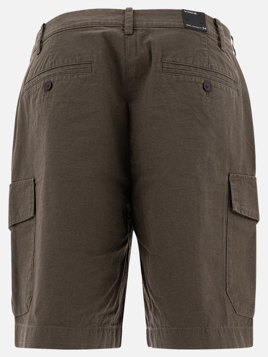 Vince Short cargo in cotone e lino 12891926_31 Green 2
