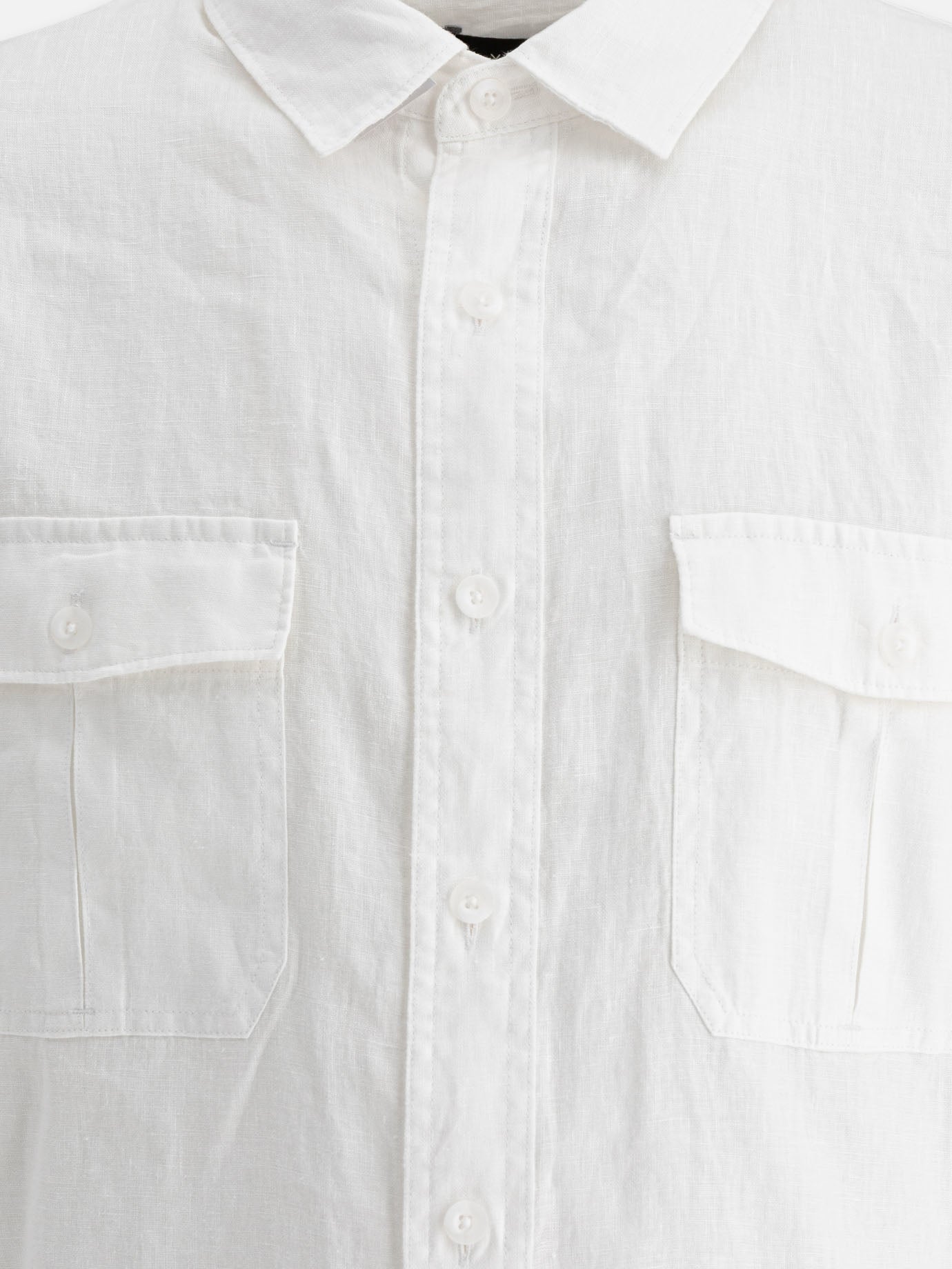 Vince Camicia &quot;Utility&quot; in lino 17463614_S White thumbnail_3