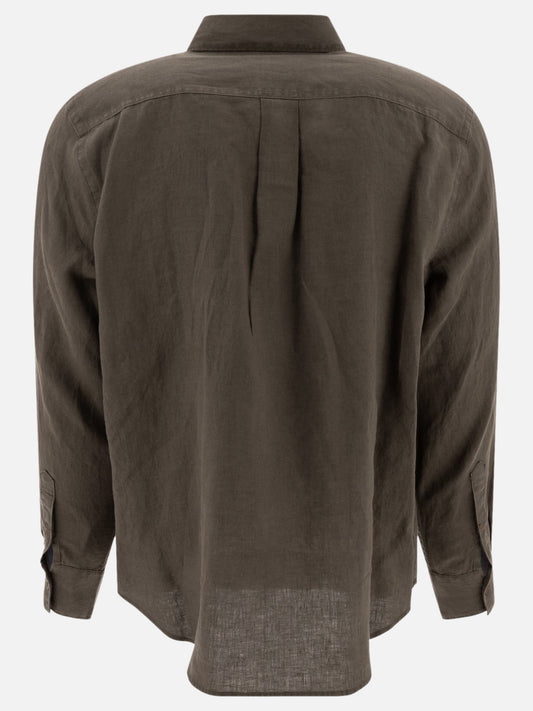 Vince Camicia "Utility" in lino 17502987_S Green 2