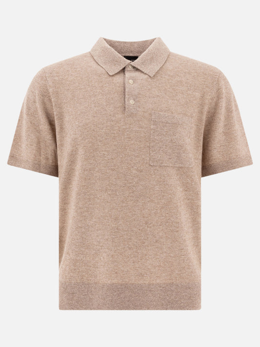 Vince Linen, wool and chashmere polo shirt 18568630_S Beige 1