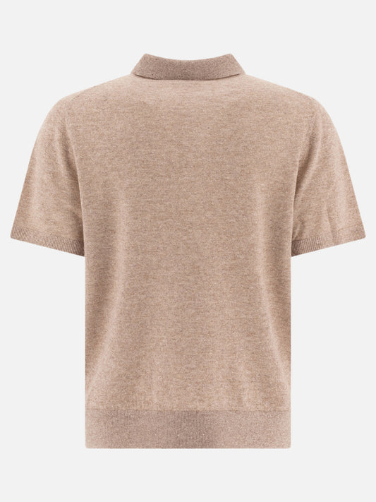 Vince Linen, wool and chashmere polo shirt 18568630_S Beige 2