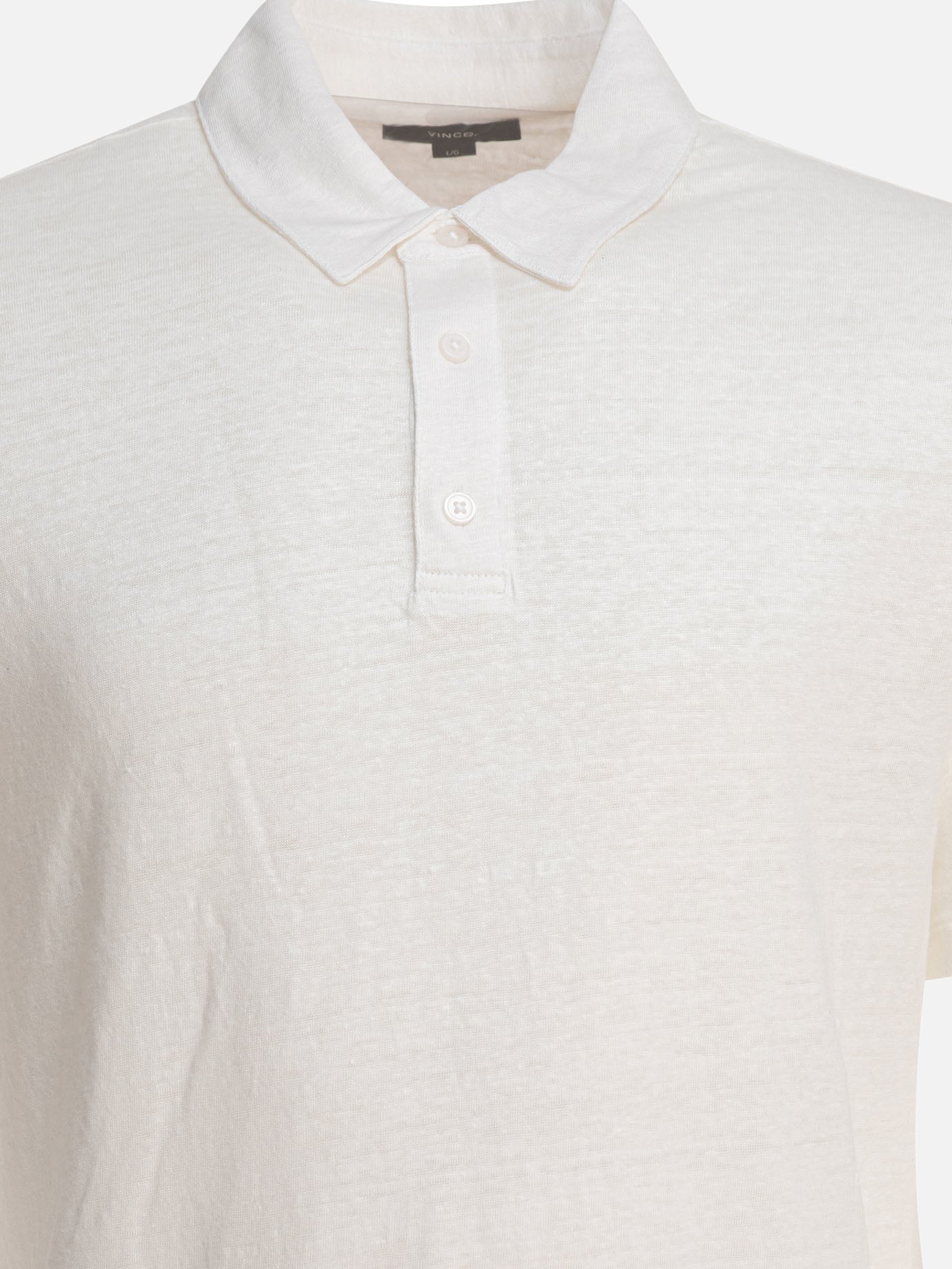 Vince Linen polo shirt 18804855_S White thumbnail_3