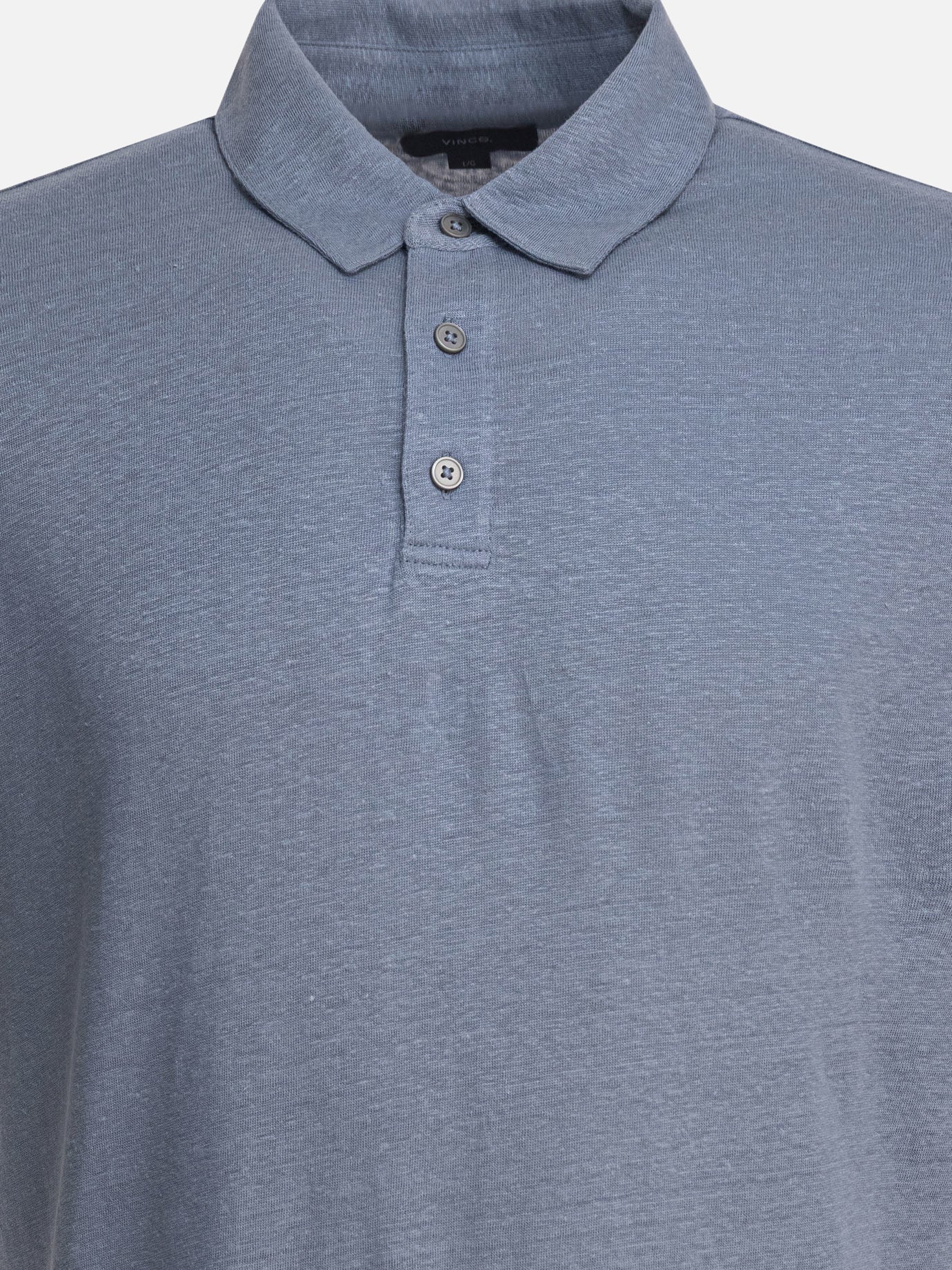 Vince Linen polo shirt 11966651_S Light blue thumbnail_3