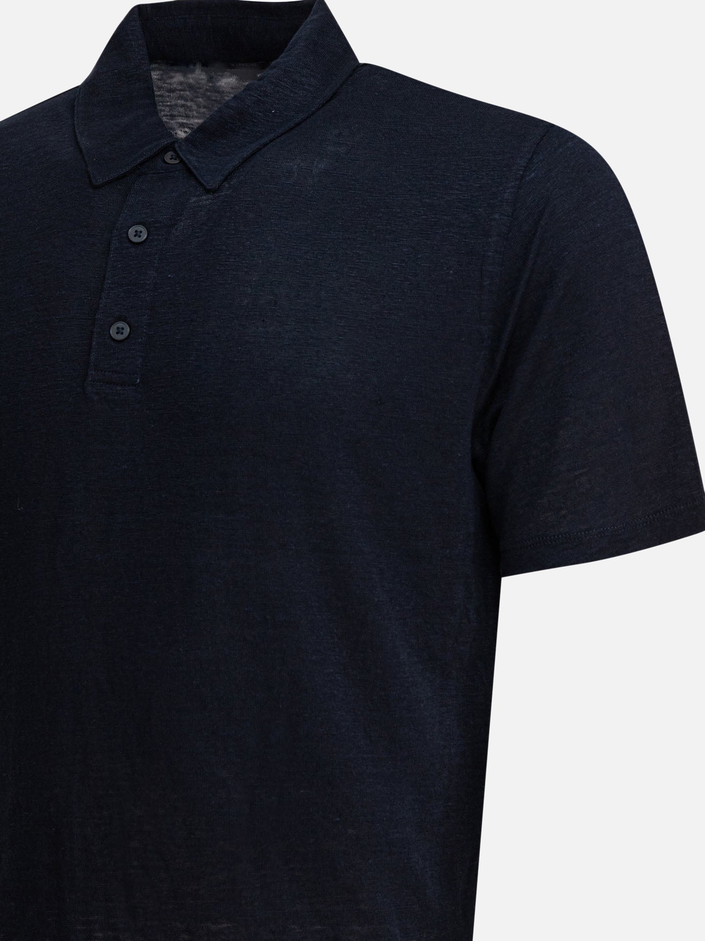 Vince Linen polo shirt 11950622_S Blue thumbnail_4