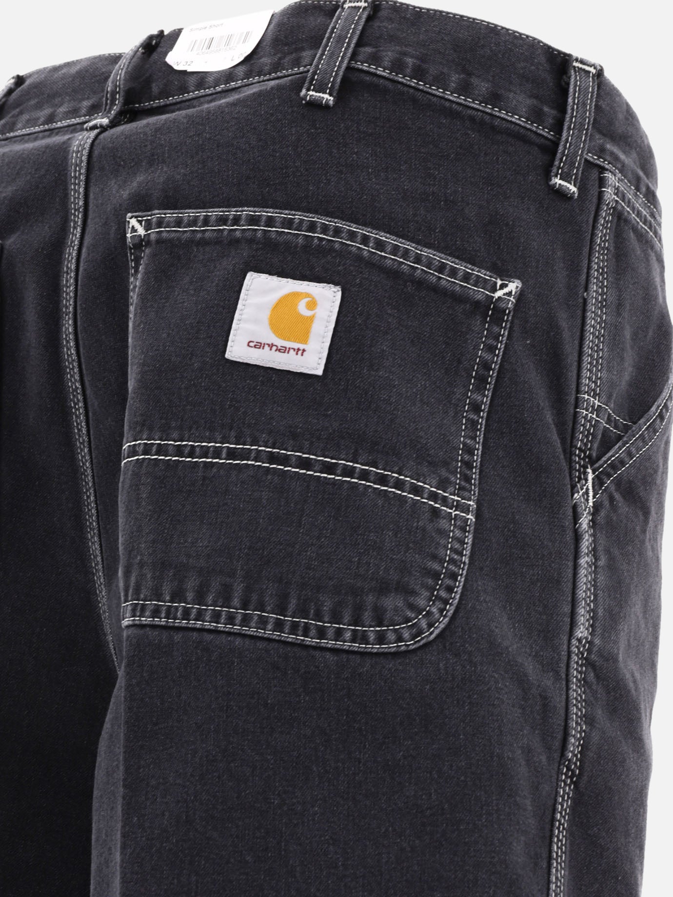 Utility shorts Solid colour  Black - Carhartt WIP Men | PDP | VIETTI Online Store | thumbnail_4