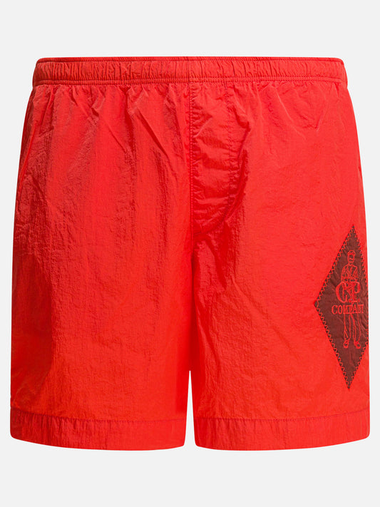 Short da mare Logo  Rosso - C.P. Company Uomo | PLP | VIETTI Online Store 
