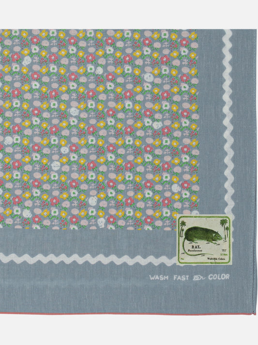 KAPITAL Foulard "Skull & Flower" 21216423_UNI Light blue 2