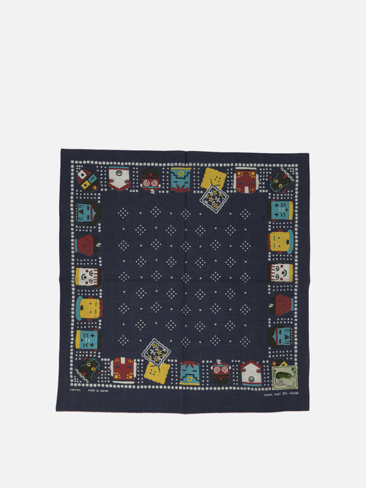 KAPITAL Foulard "Kachina & Peckish Rainbowy" 25918442_UNI Blue 1