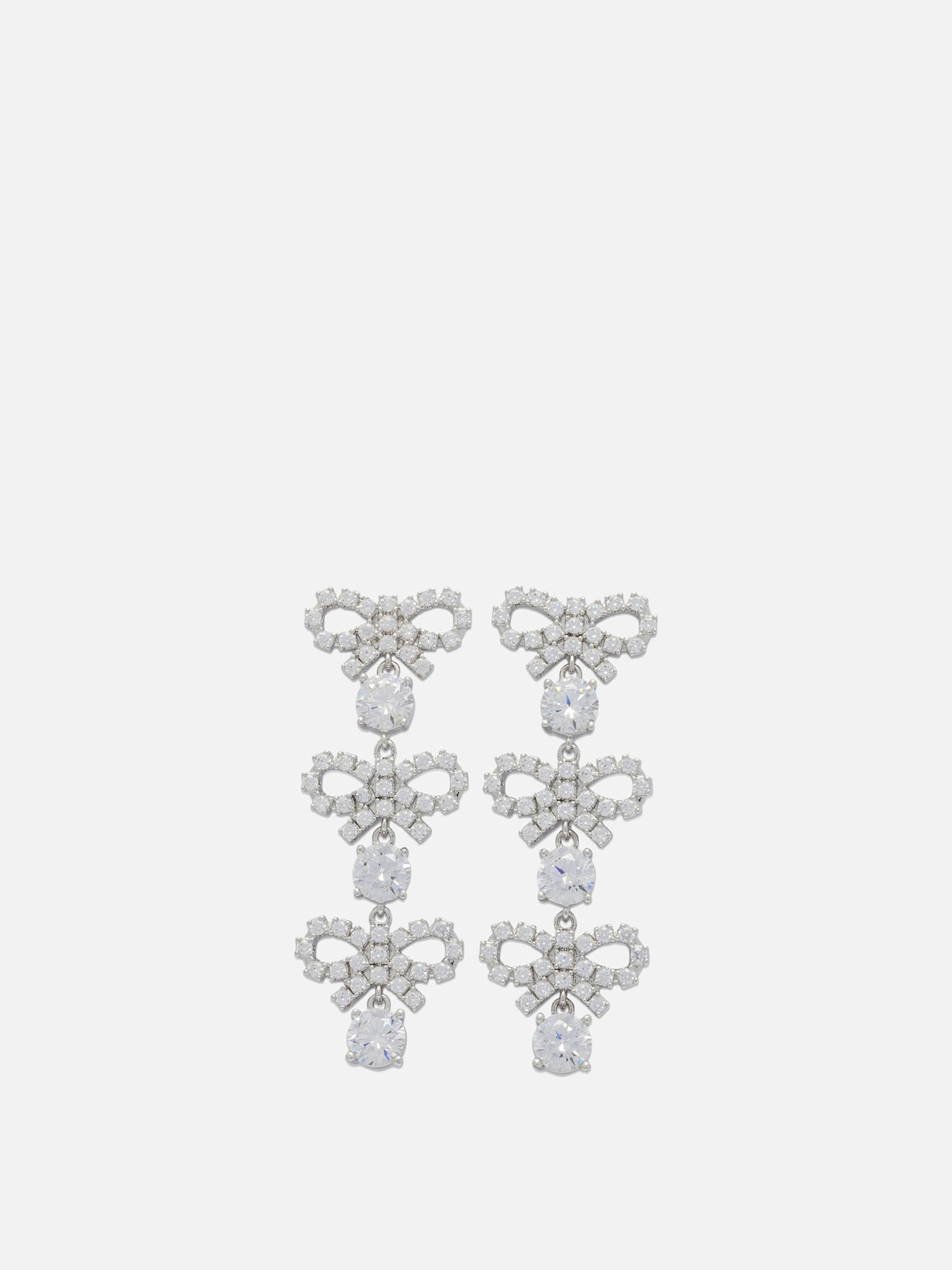 Earrings 60% brass 20% stainless steel 20% zirconia  Silver - Self-portrait Women | PDP | VIETTI Online Store | Zoom-Modal
