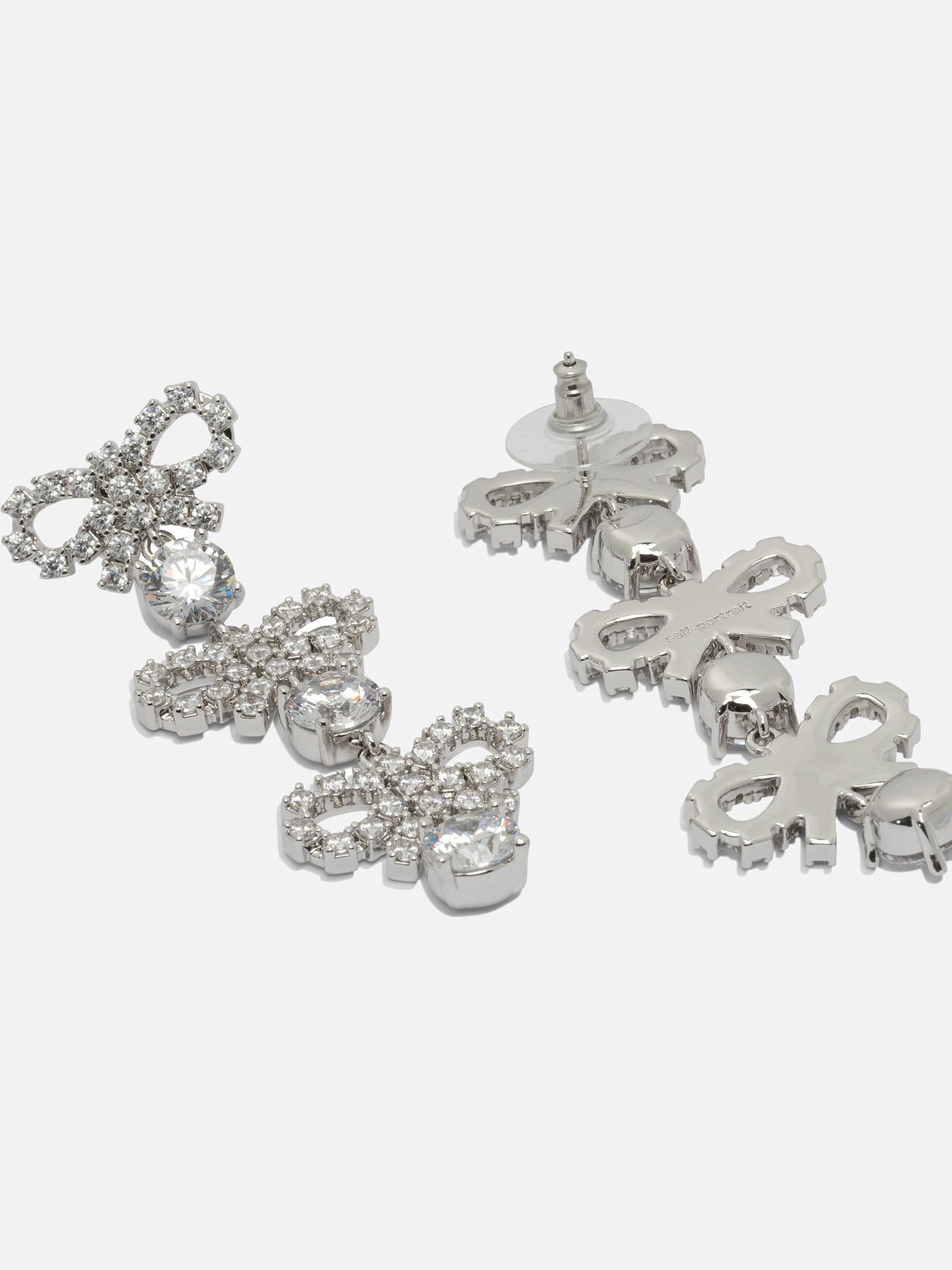 Earrings 60% brass 20% stainless steel 20% zirconia  Silver - Self-portrait Women | PDP | VIETTI Online Store | Zoom-Modal_2
