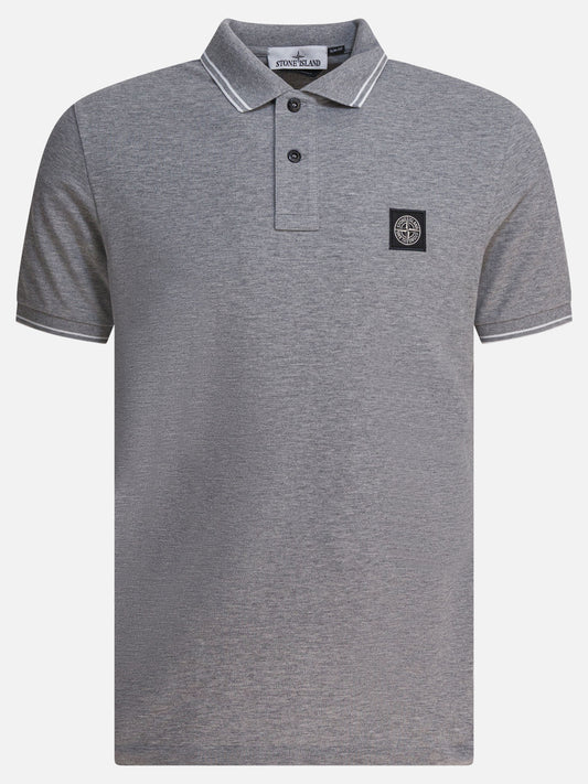 Polo con bottoni Logo  Grigio - Stone Island Uomo | PLP | VIETTI Online Store 
