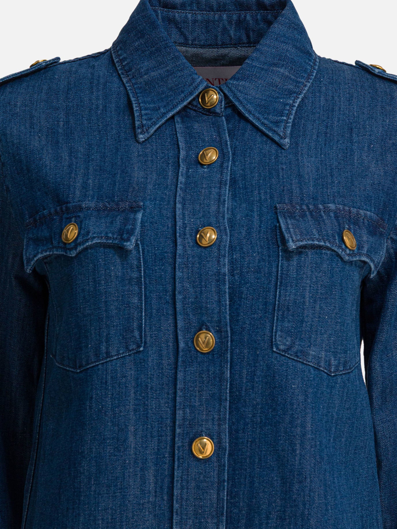 Casual shirts Solid colour  Blue - Valentino Women | PDP | VIETTI Online Store | Zoom-Modal_3
