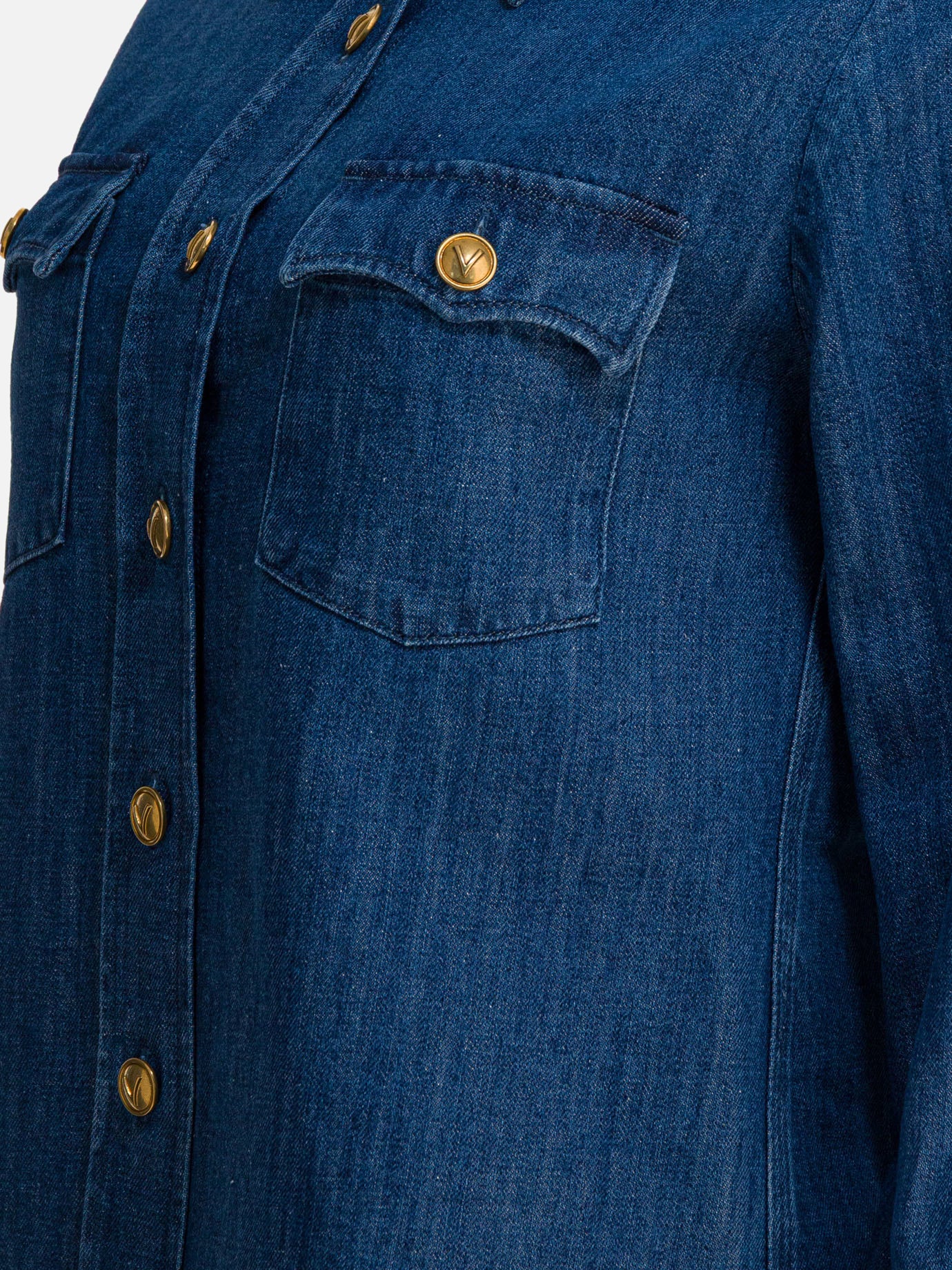 Casual shirts Solid colour  Blue - Valentino Women | PDP | VIETTI Online Store | thumbnail_4