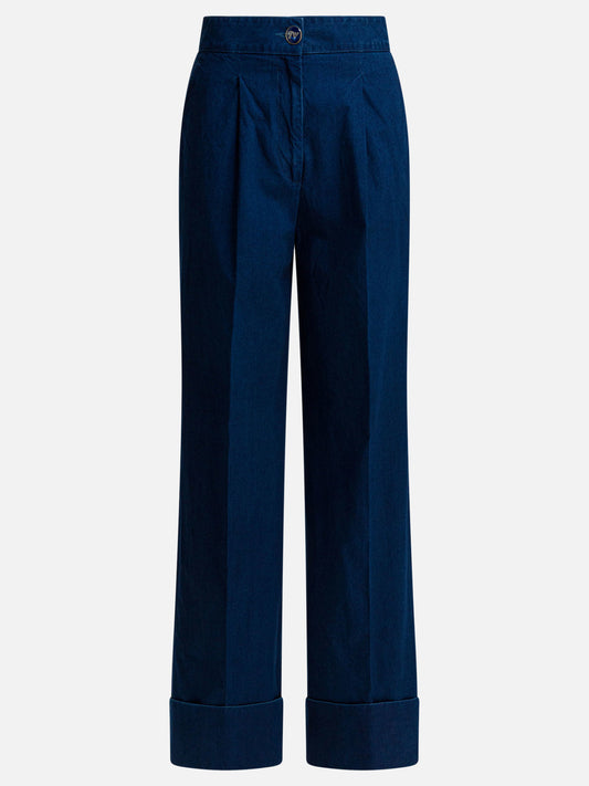 Jeans a gamba larga Denim  Blu - Valentino Donna | PLP | VIETTI Online Store 
