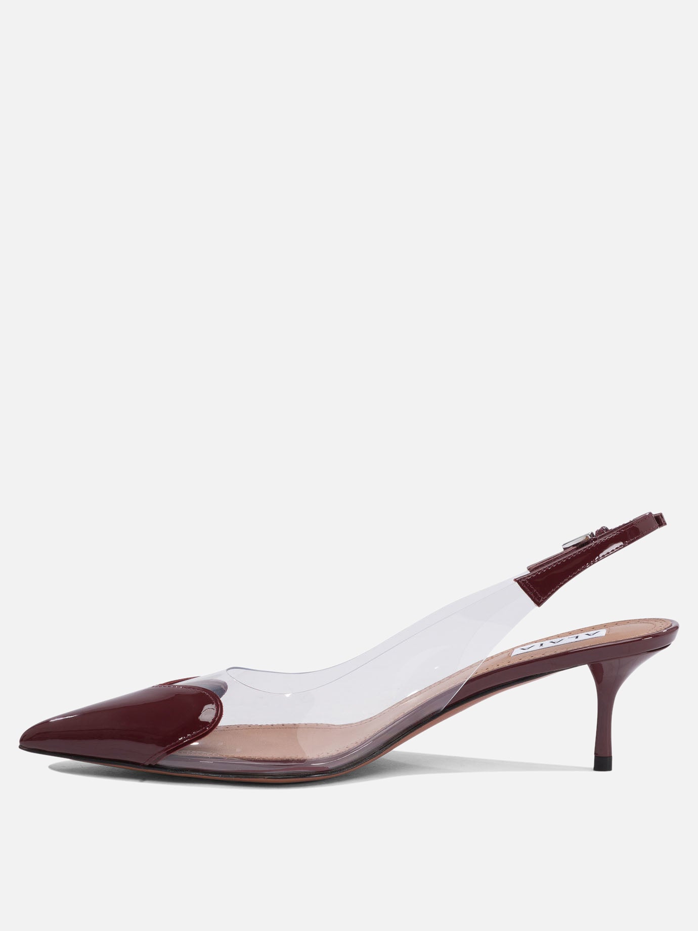Slingback 50% patent calfskin 50% polyurethane - 95% leather 5% rubber  Bordeaux - Alaïa Donna | PDP | VIETTI Online Store | thumbnail_3